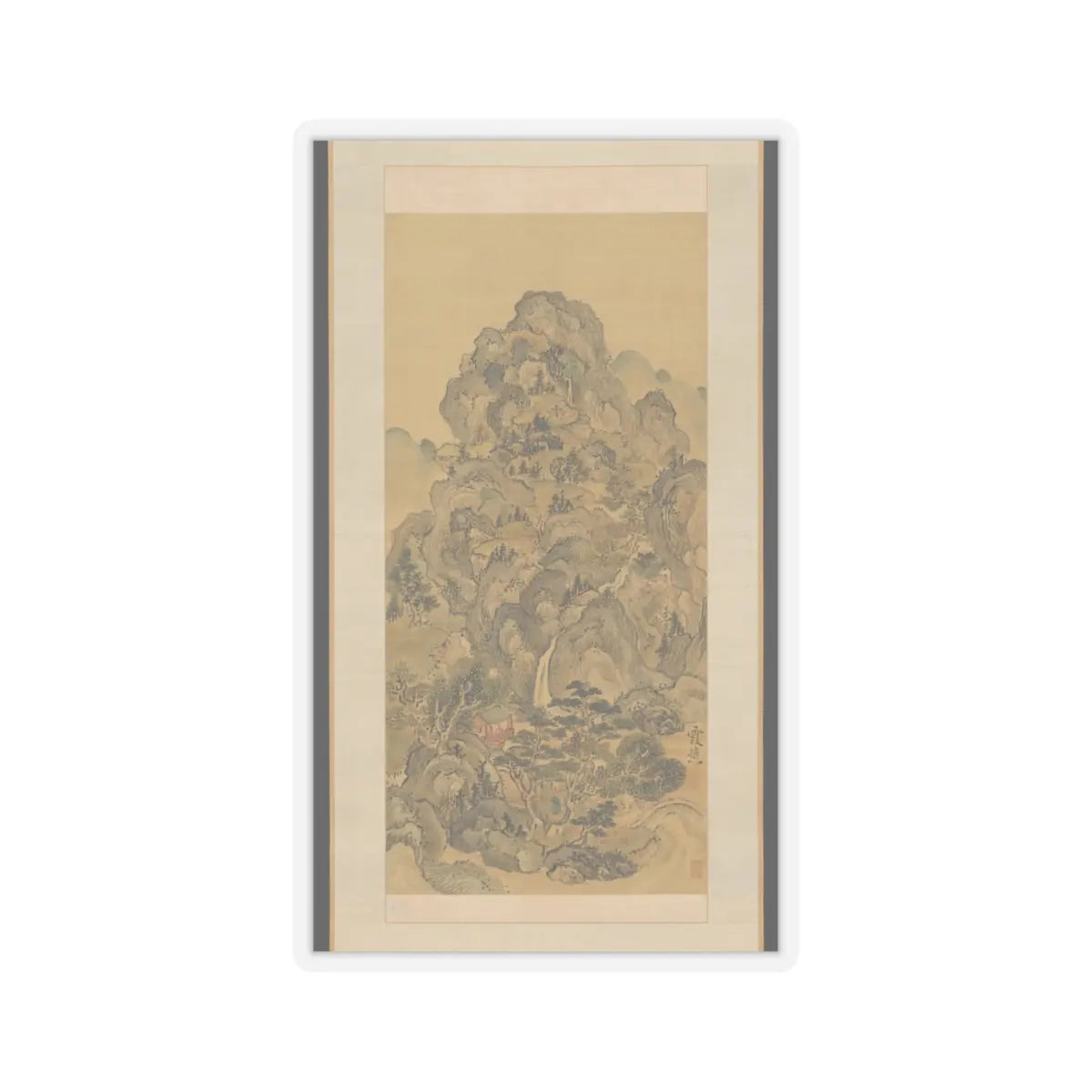 Ike no Taiga - Landscapes in Summer and Winter - 18th century v1 - STICKER Vinyl Kiss-Cut Decal