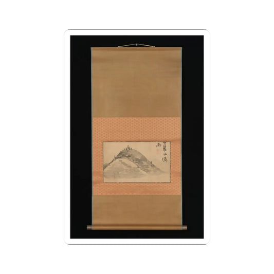 Ike no Taiga - Mountain and Calligraphy - 18th–19th century v5 - STICKER Vinyl Kiss-Cut Decal