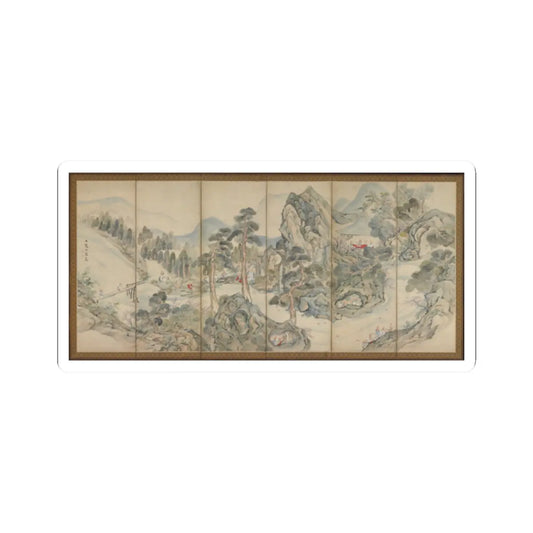 Ike no Taiga - Orchid Pavilion Gathering; Autumn Harvest Festival - ca. 1763 v1 - STICKER Vinyl Kiss-Cut Decal