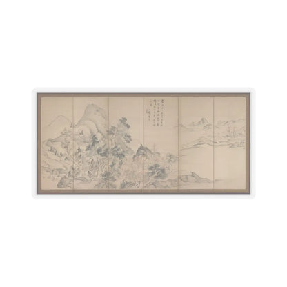 Ike no Taiga - Orchid Pavilion Gathering; Autumn Harvest Festival - ca. 1763 v2 - STICKER Vinyl Kiss-Cut Decal