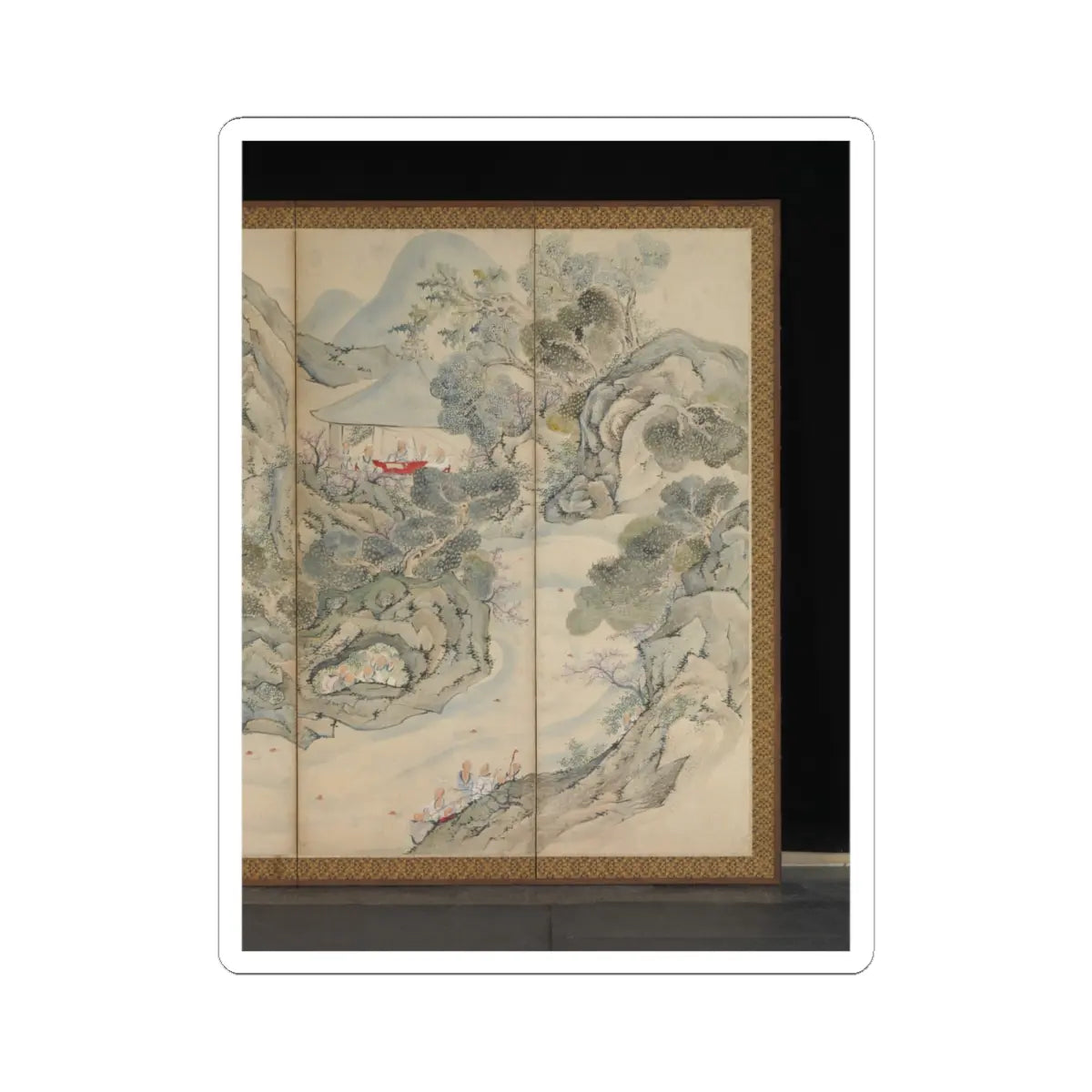 Ike no Taiga - Orchid Pavilion Gathering; Autumn Harvest Festival - ca. 1763 v3 - STICKER Vinyl Kiss-Cut Decal