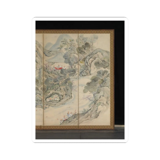 Ike no Taiga - Orchid Pavilion Gathering; Autumn Harvest Festival - ca. 1763 v3 - STICKER Vinyl Kiss-Cut Decal