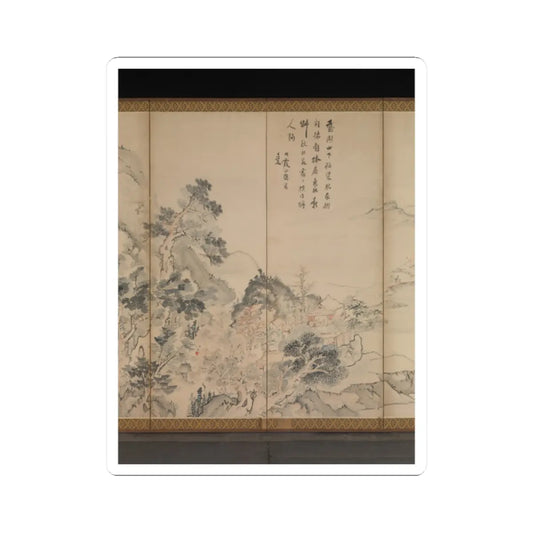 Ike no Taiga - Orchid Pavilion Gathering; Autumn Harvest Festival - ca. 1763 v7 - STICKER Vinyl Kiss-Cut Decal