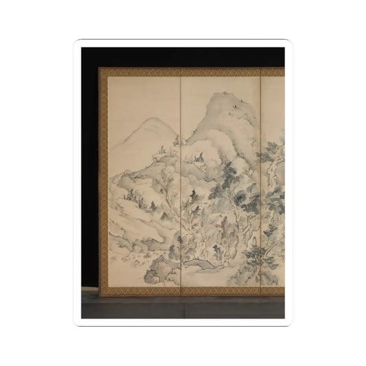 Ike no Taiga - Orchid Pavilion Gathering; Autumn Harvest Festival - ca. 1763 v8 - STICKER Vinyl Kiss-Cut Decal
