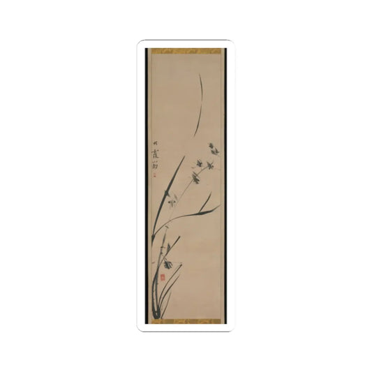 Ike no Taiga - Orchids - ca. 1749 v1 - STICKER Vinyl Kiss-Cut Decal