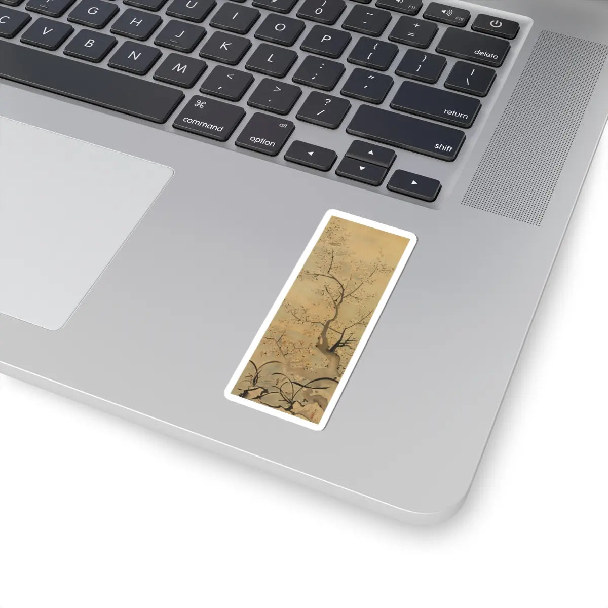Ike (Tokuyama) Gyokuran - Warbler in a Plum Tree - mid- to late 18th century - STICKER Vinyl Kiss-Cut Decal