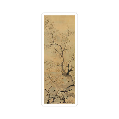 Ike (Tokuyama) Gyokuran - Warbler in a Plum Tree - mid- to late 18th century - STICKER Vinyl Kiss-Cut Decal