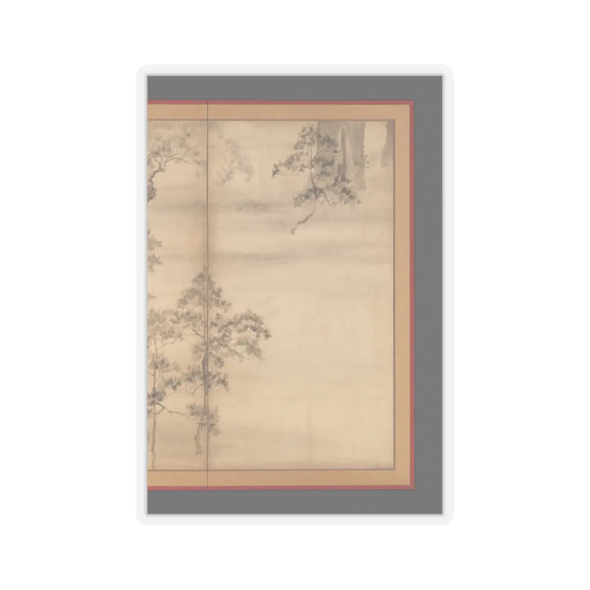 Ikeda Koson - Cypresses - mid-19th century v2 - STICKER Vinyl Kiss-Cut Decal
