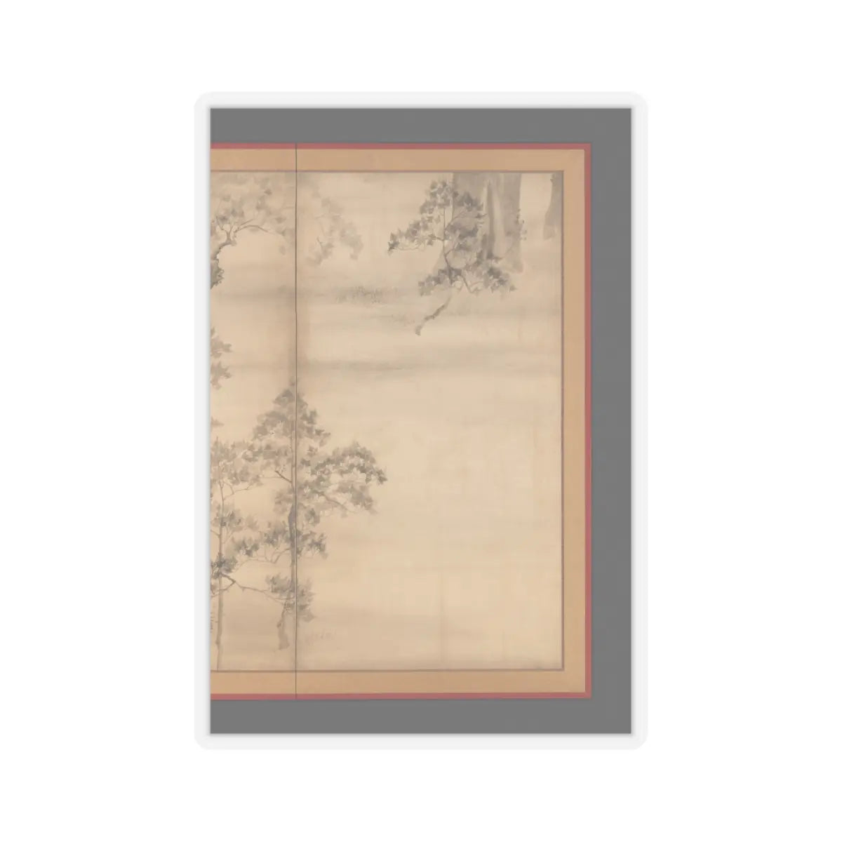 Ikeda Koson - Cypresses - mid-19th century v2 - STICKER Vinyl Kiss-Cut Decal