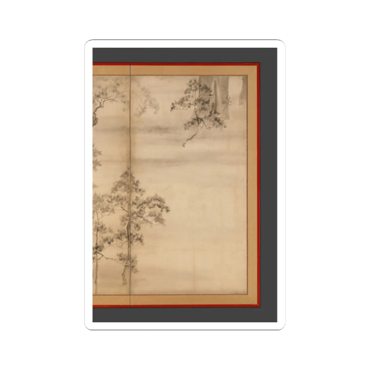 Ikeda Koson - Cypresses - mid-19th century v2 - STICKER Vinyl Kiss-Cut Decal
