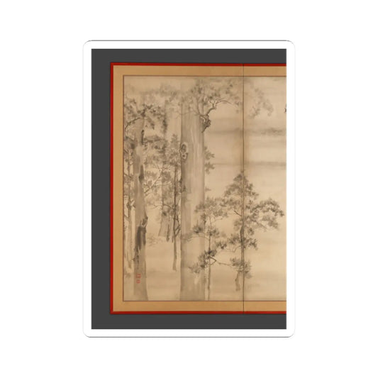 Ikeda Koson - Cypresses - mid-19th century v3 - STICKER Vinyl Kiss-Cut Decal