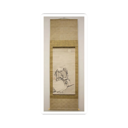 Ikei Shūtoku 惟馨周徳 - Hotei Admiring the Moon - probably 19th century v2 - STICKER Vinyl Kiss-Cut Decal