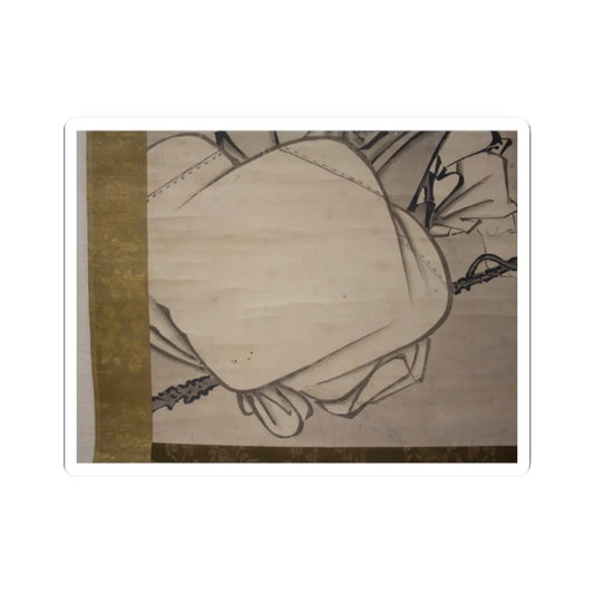 Ikei Shūtoku 惟馨周徳 - Hotei Admiring the Moon - probably 19th century v7 - STICKER Vinyl Kiss-Cut Decal