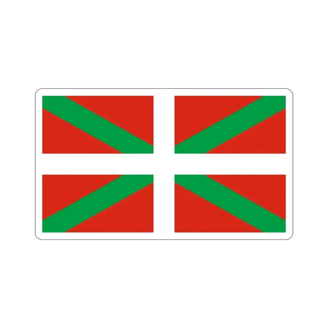 Ikurriña the Flag of the Basque Country Spain STICKER Vinyl Die-Cut Decal 3 Inch - The Sticker Space