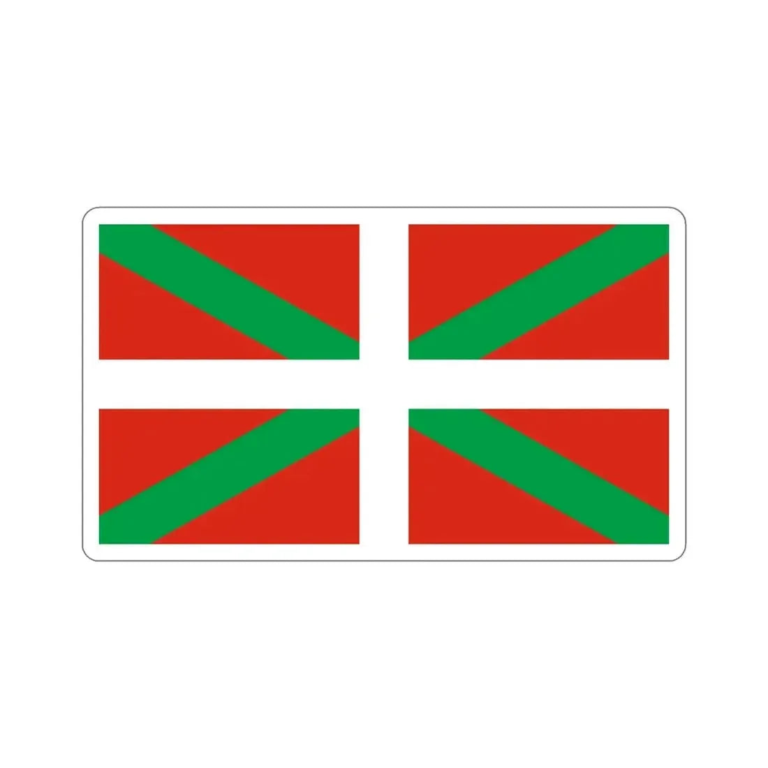 Ikurriña the Flag of the Basque Country Spain STICKER Vinyl Die-Cut Decal 4 Inch - The Sticker Space