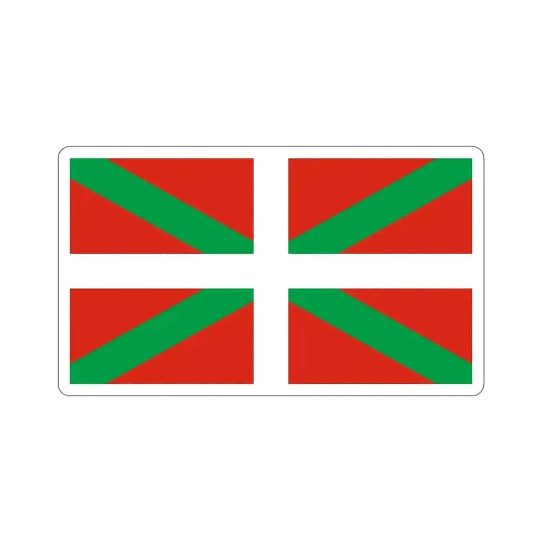 Ikurriña the Flag of the Basque Country Spain STICKER Vinyl Die-Cut Decal 5 Inch - The Sticker Space