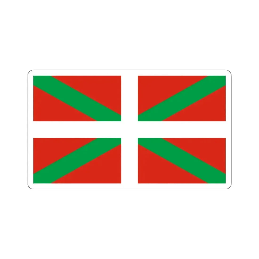 Ikurriña the Flag of the Basque Country Spain STICKER Vinyl Die-Cut Decal 6 Inch - The Sticker Space