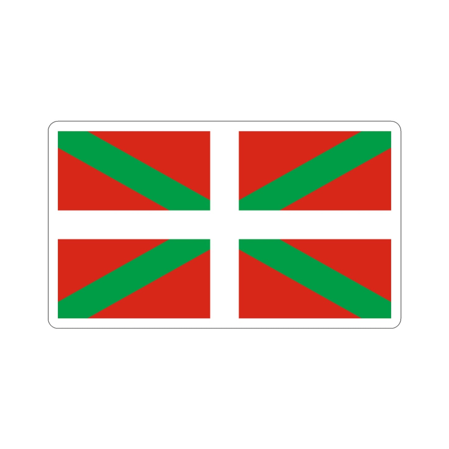 Ikurriña the Flag of the Basque Country Spain STICKER Vinyl Die-Cut Decal-2 Inch-The Sticker Space