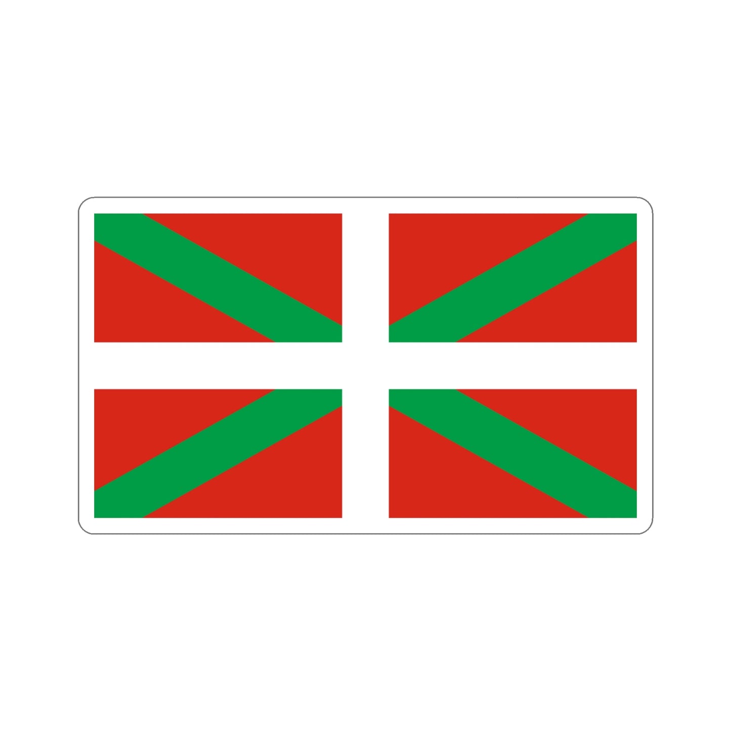 Ikurriña the Flag of the Basque Country Spain STICKER Vinyl Die-Cut Decal-4 Inch-The Sticker Space