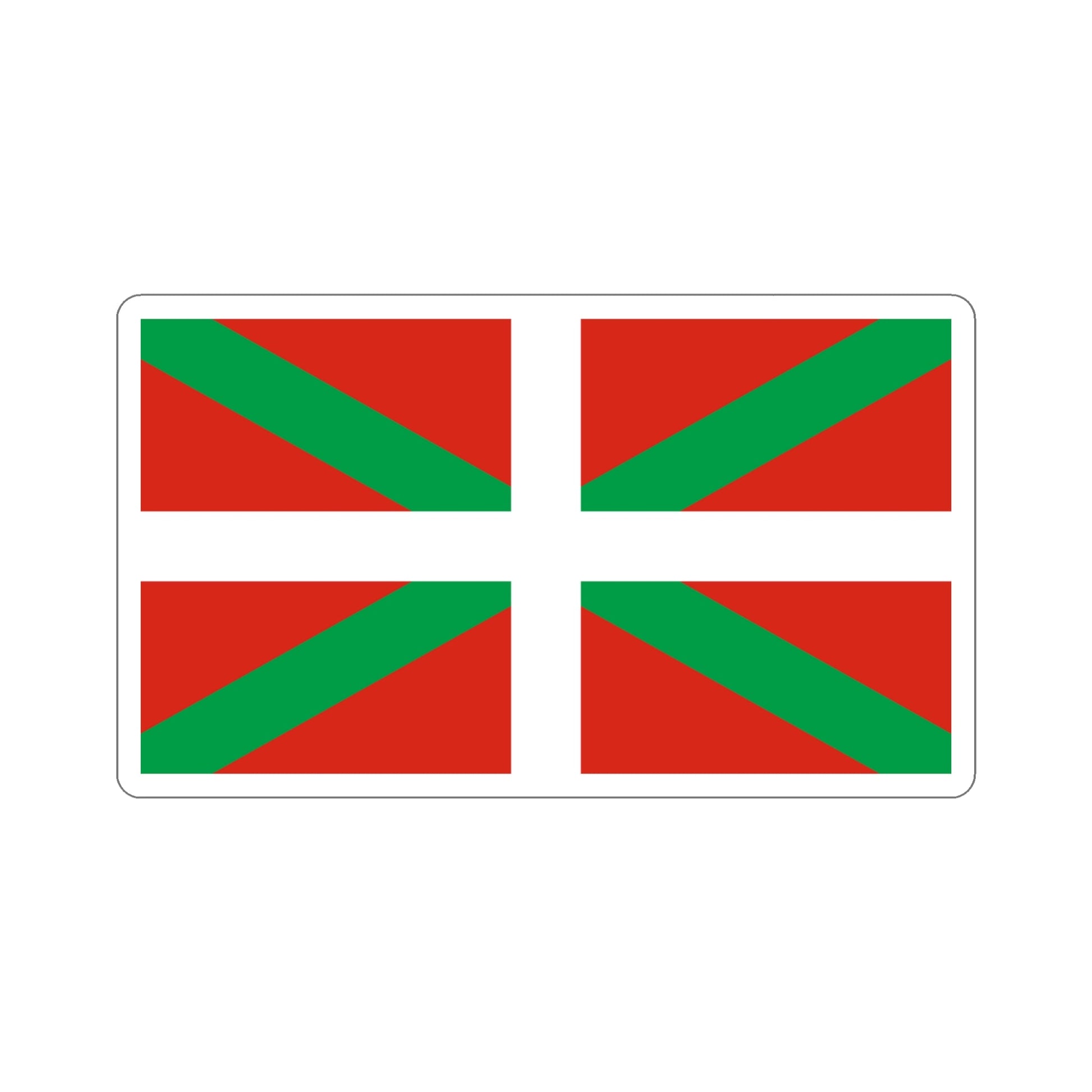 Ikurriña the Flag of the Basque Country Spain STICKER Vinyl Die-Cut Decal-4 Inch-The Sticker Space
