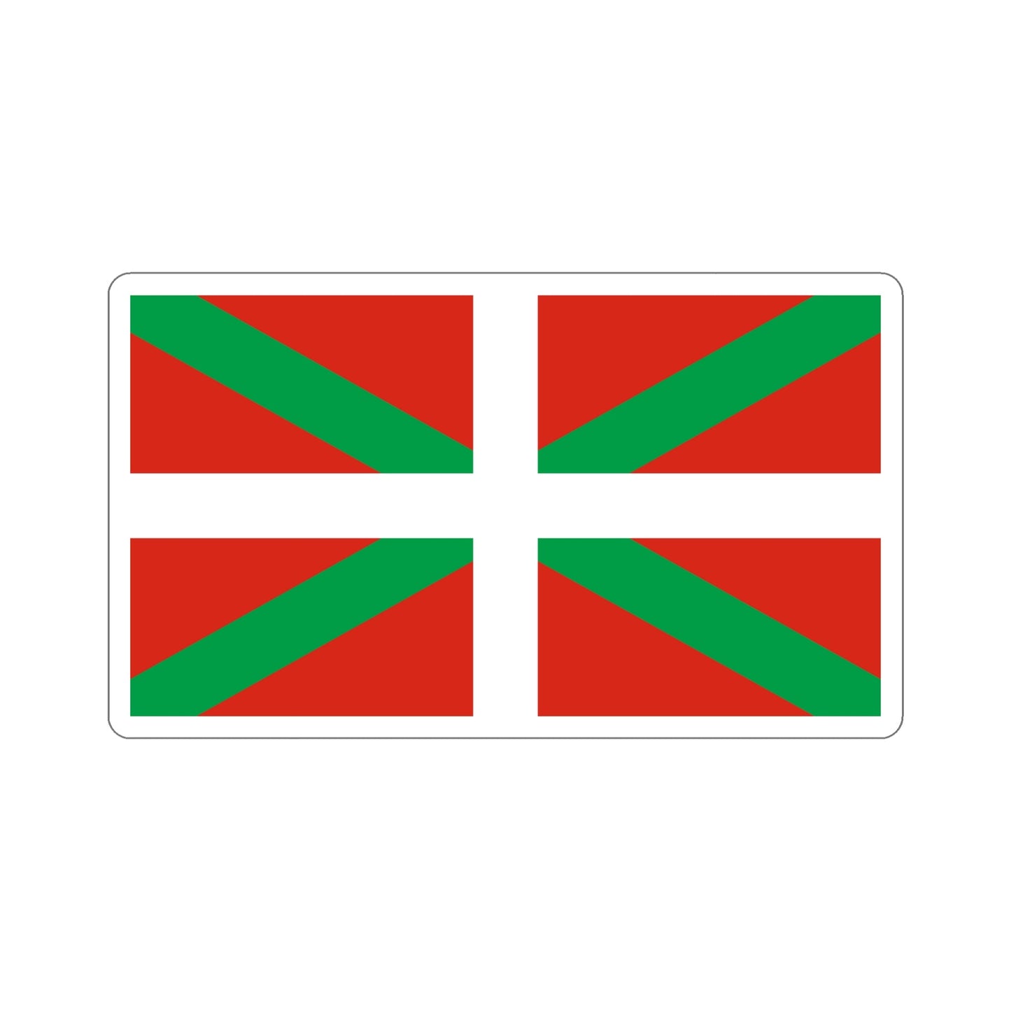 Ikurriña the Flag of the Basque Country Spain STICKER Vinyl Die-Cut Decal-5 Inch-The Sticker Space