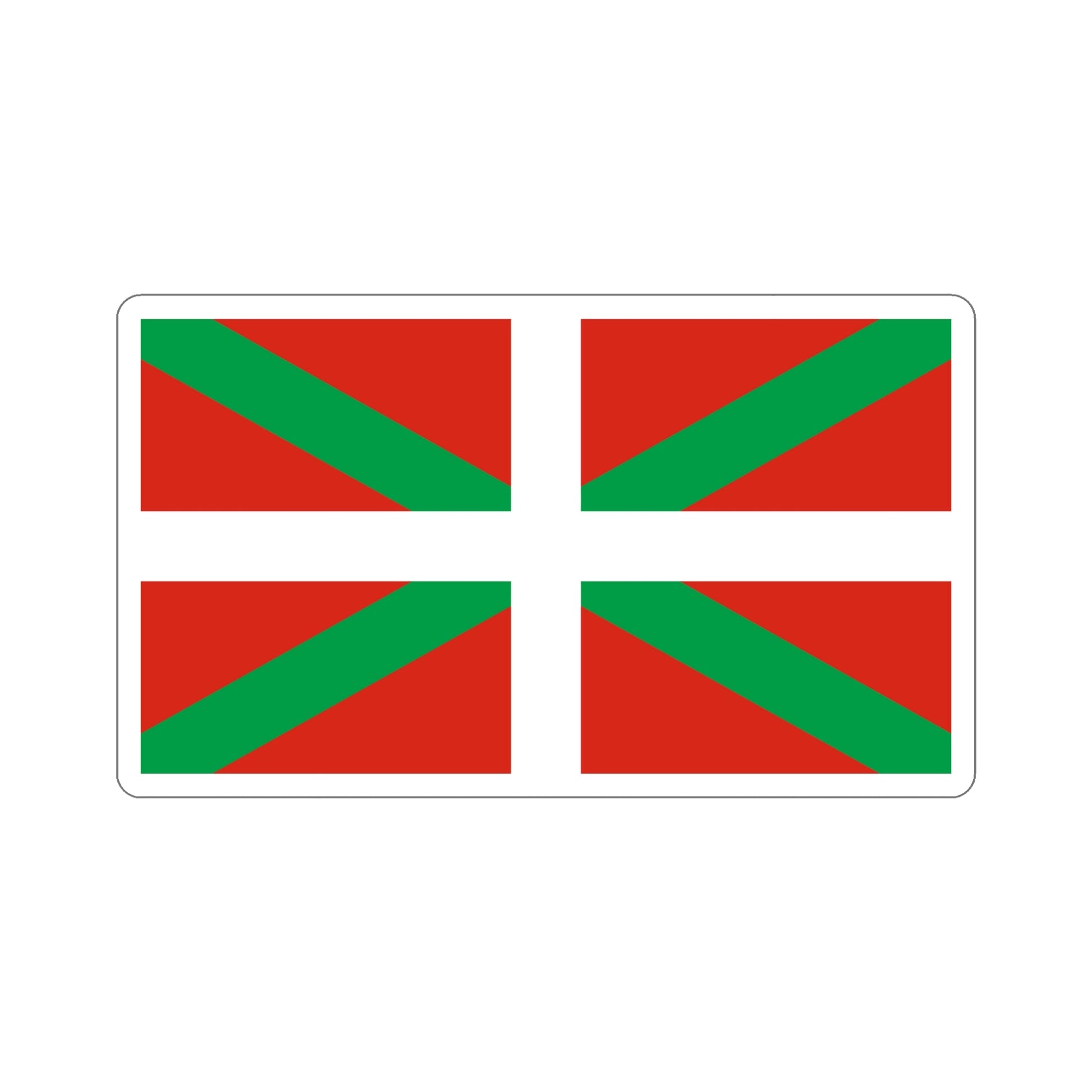 Ikurriña the Flag of the Basque Country Spain STICKER Vinyl Die-Cut Decal-5 Inch-The Sticker Space