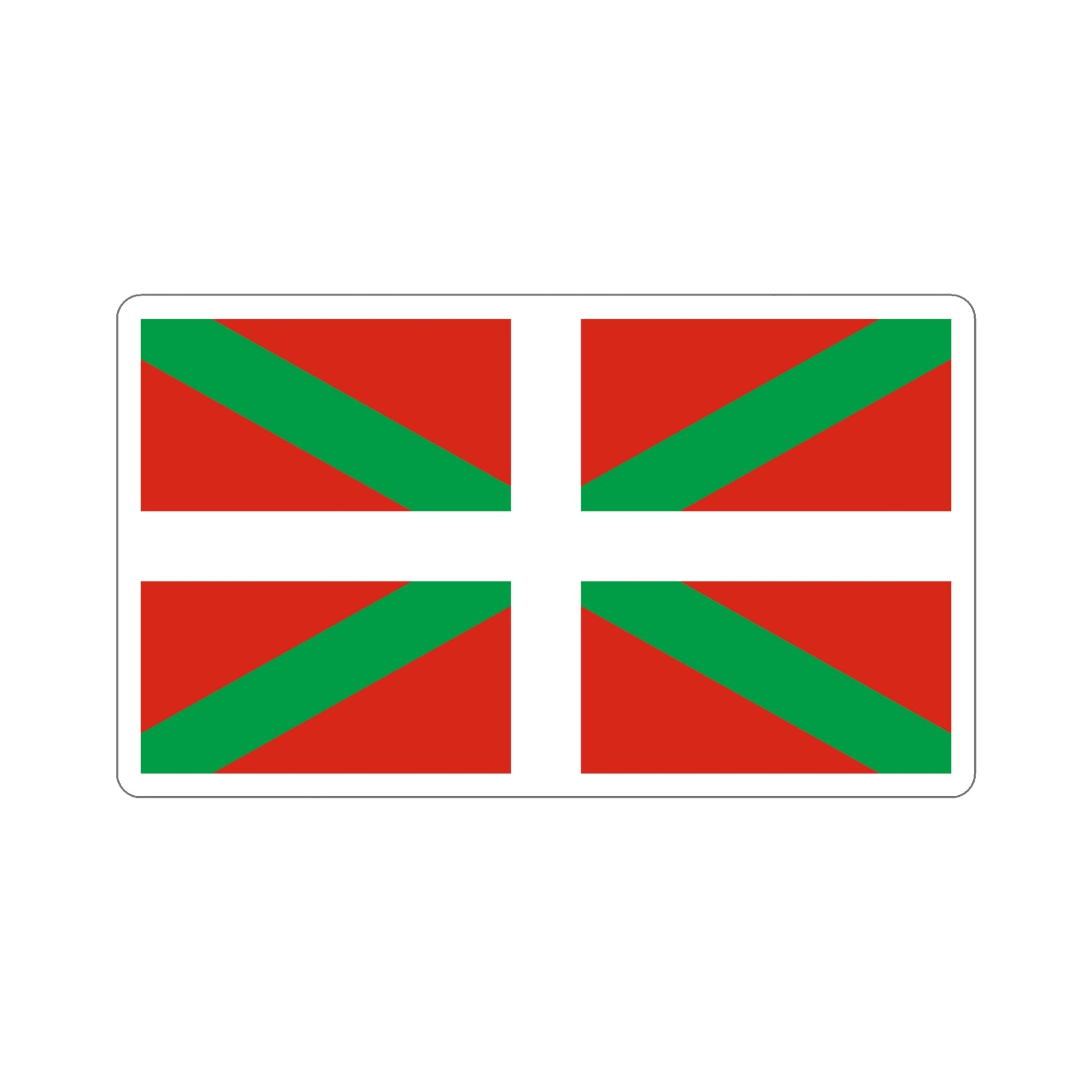 Ikurriña the Flag of the Basque Country Spain STICKER Vinyl Die-Cut Decal-6 Inch-The Sticker Space