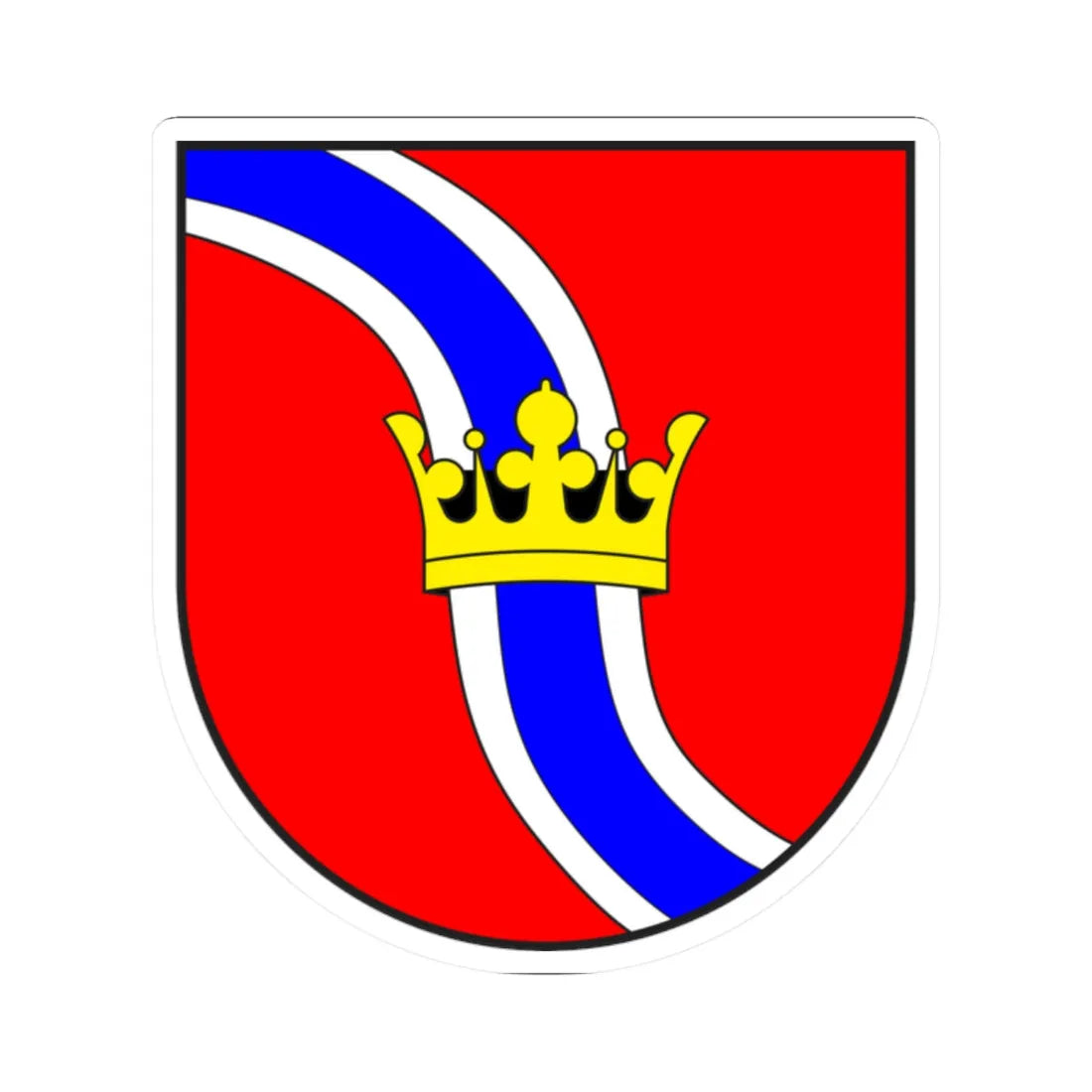 Ilanz wappen (Switzerland) (Coat of Arms) STICKER Vinyl Kiss-Cut Decal 2 Inch White - The Sticker Space