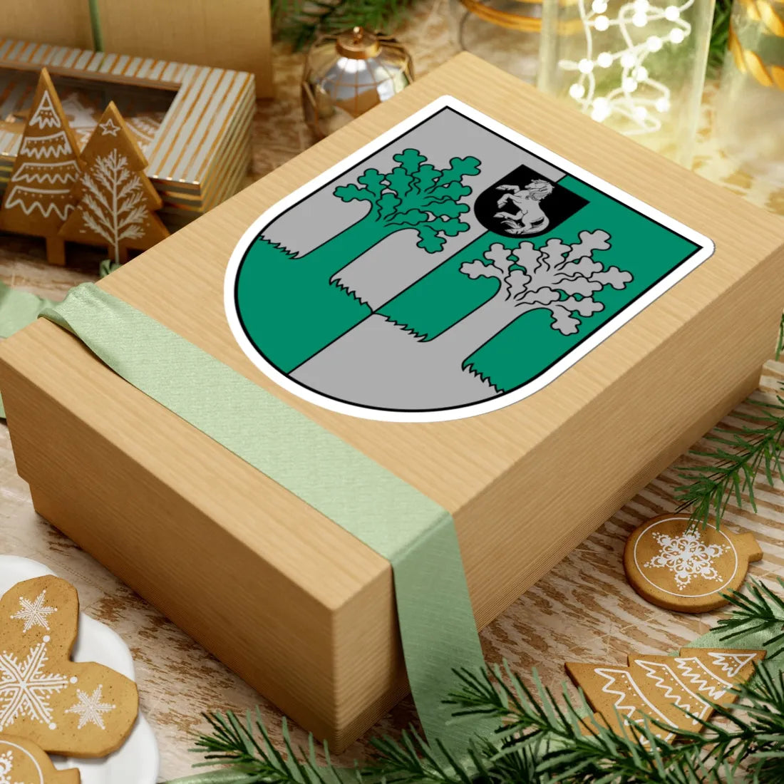 Ilūkstes apriņķa ģerbonis (Latvia) (Coat of Arms) STICKER Vinyl Kiss-Cut Decal - The Sticker Space