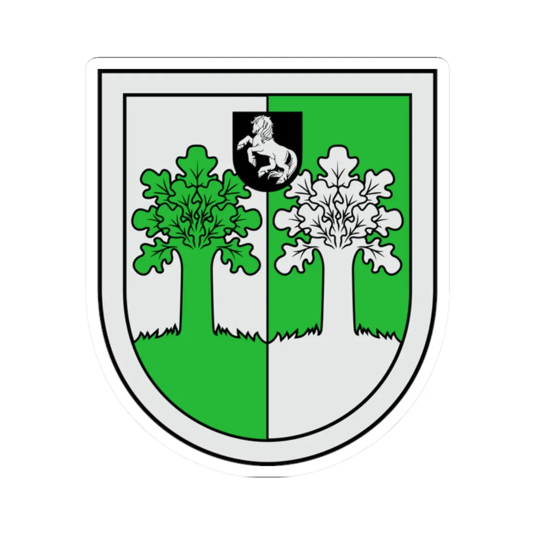 Ilūkstes novads COA (Latvia) (Coat of Arms) STICKER Vinyl Kiss-Cut Decal 2 Inch White - The Sticker Space