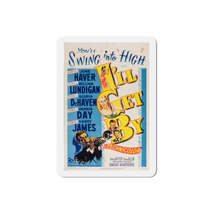 Ill Get By 1950 Movie Poster Die-Cut Magnet-2 Inch-The Sticker Space