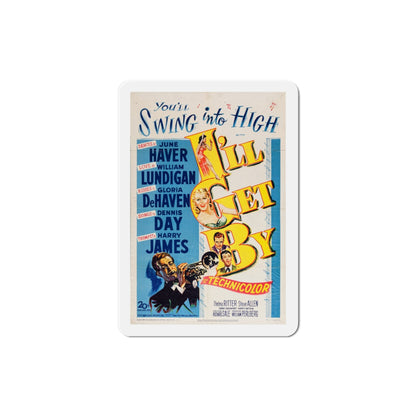 Ill Get By 1950 Movie Poster Die-Cut Magnet-4 Inch-The Sticker Space