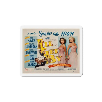 Ill Get By 1950 v2 Movie Poster Refrigerator Magnet 3 Inch - The Sticker Space