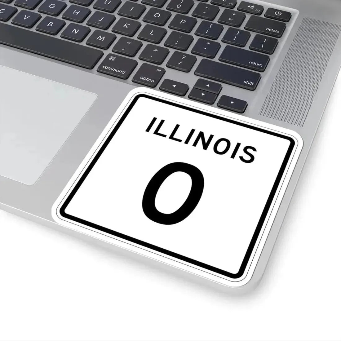 Illinois 0 (Illinois) (Road Sign) STICKER Vinyl Kiss-Cut Decal - The Sticker Space