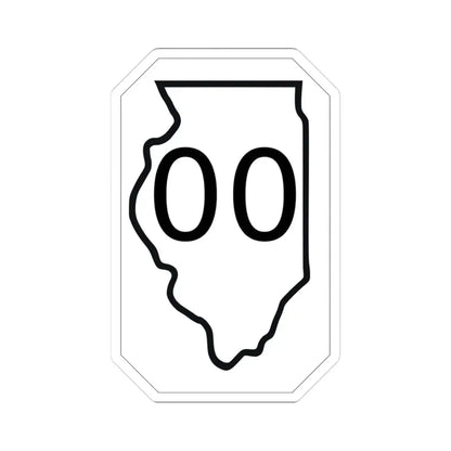 Illinois 00 1926 (Illinois) (Road Sign) STICKER Vinyl Kiss-Cut Decal 3 Inch White - The Sticker Space
