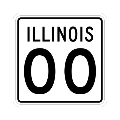 Illinois 00 1960 (Illinois) (Road Sign) STICKER Vinyl Kiss-Cut Decal 6 Inch White - The Sticker Space