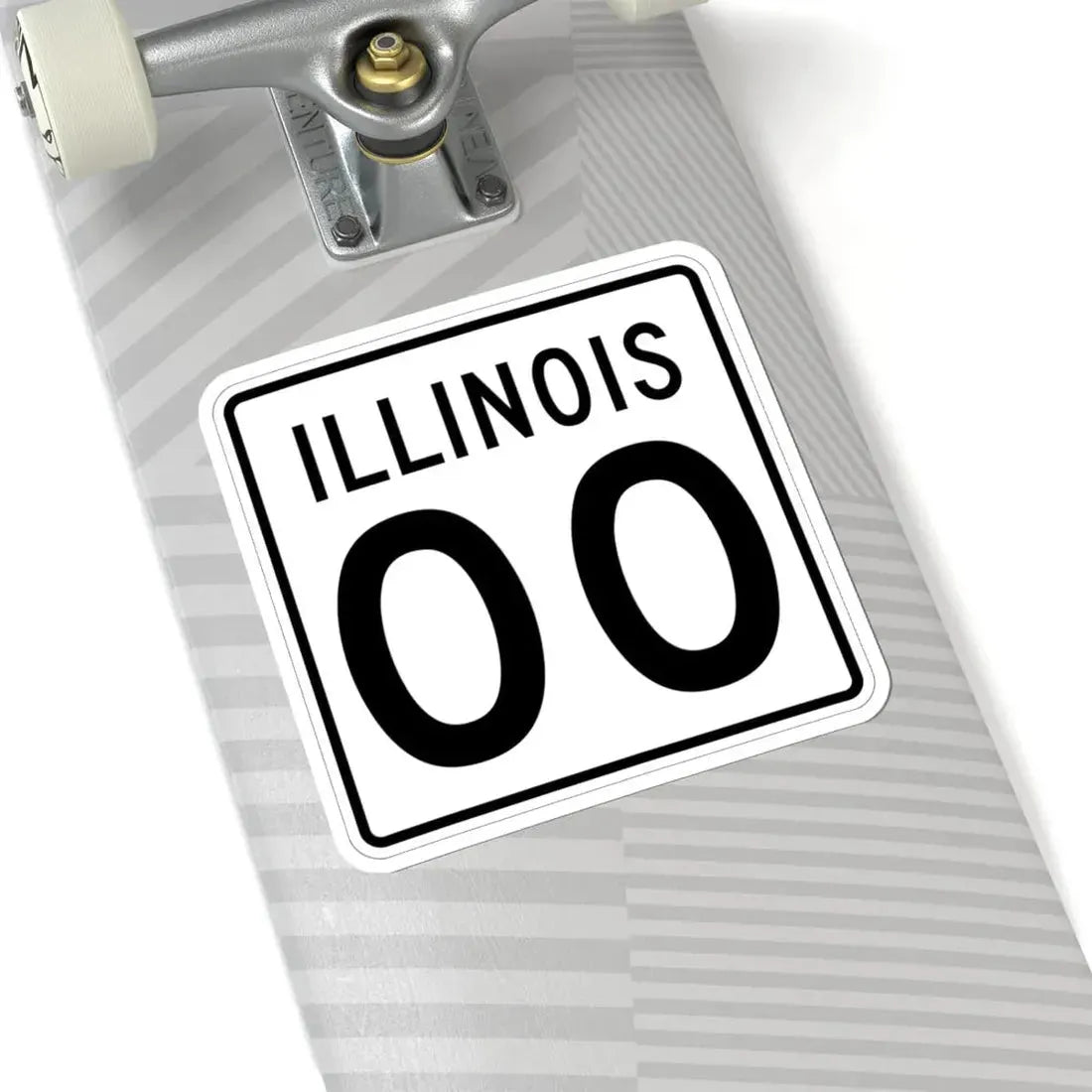Illinois 00 1960 (Illinois) (Road Sign) STICKER Vinyl Kiss-Cut Decal - The Sticker Space