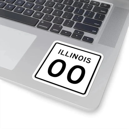 Illinois 00 template (Illinois) (Road Sign) STICKER Vinyl Kiss-Cut Decal - The Sticker Space