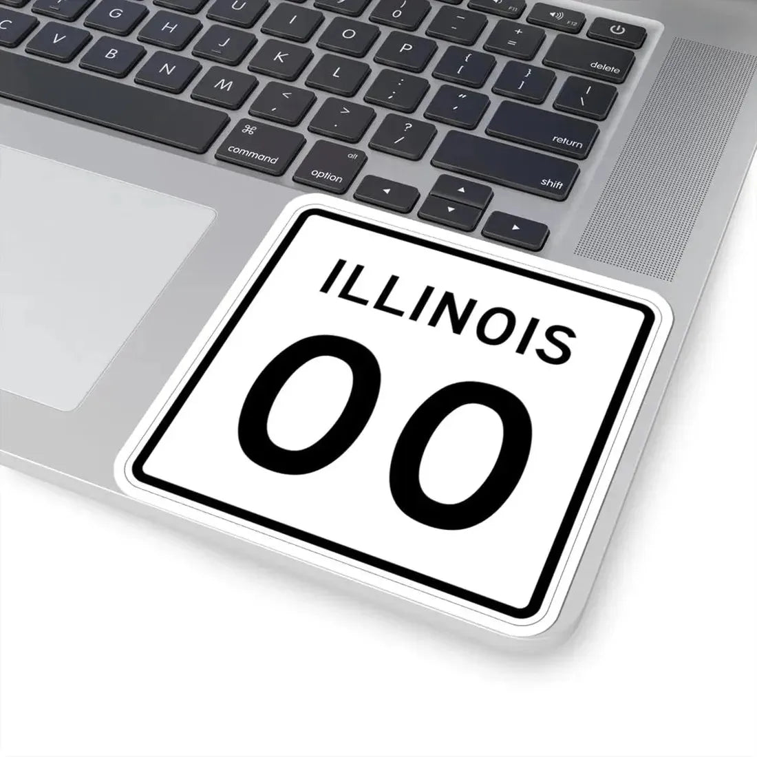Illinois 00 template (Illinois) (Road Sign) STICKER Vinyl Kiss-Cut Decal - The Sticker Space