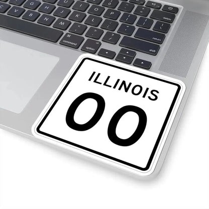 Illinois 00 template (Illinois) (Road Sign) STICKER Vinyl Kiss-Cut Decal - The Sticker Space
