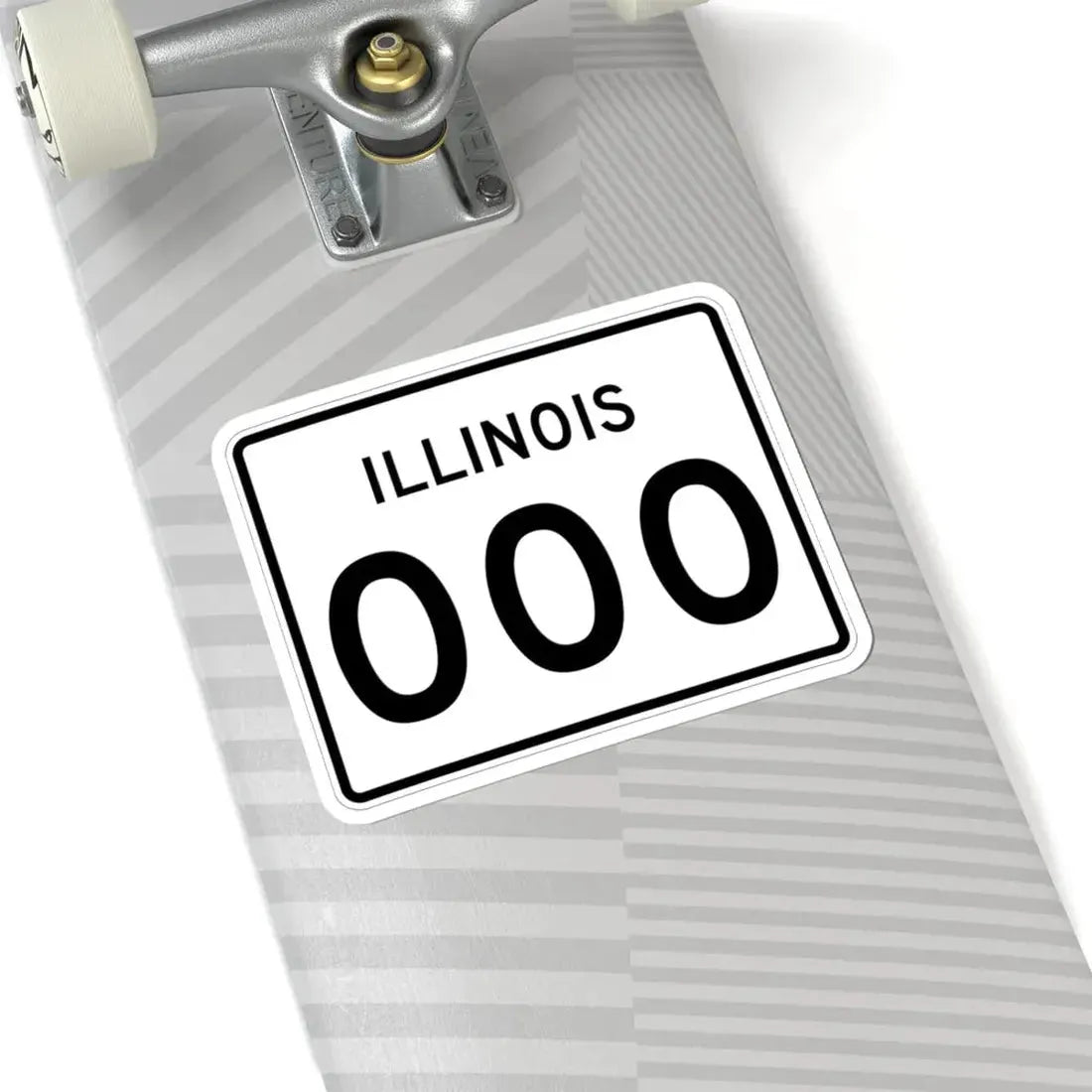 Illinois 000 template (Illinois) (Road Sign) STICKER Vinyl Kiss-Cut Decal - The Sticker Space