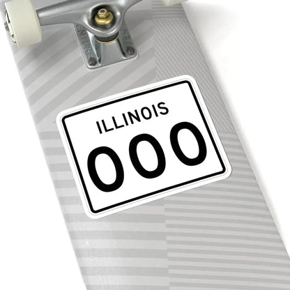 Illinois 000 template (Illinois) (Road Sign) STICKER Vinyl Kiss-Cut Decal - The Sticker Space