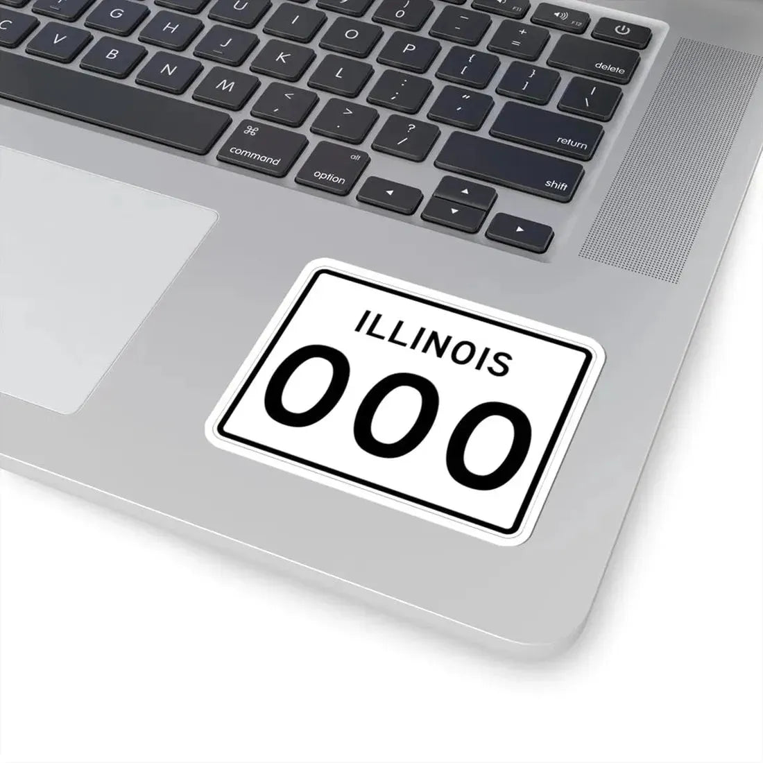 Illinois 000 template (Illinois) (Road Sign) STICKER Vinyl Kiss-Cut Decal - The Sticker Space