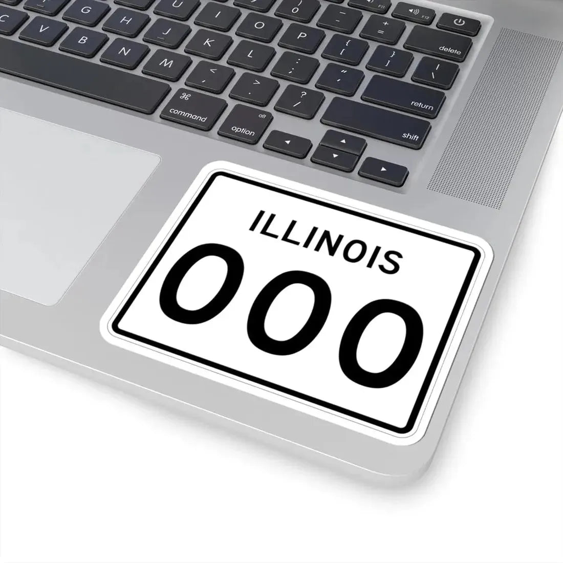 Illinois 000 template (Illinois) (Road Sign) STICKER Vinyl Kiss-Cut Decal - The Sticker Space