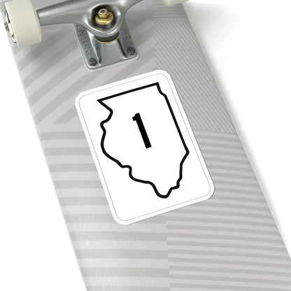 Illinois 1 1950 (Illinois) (Road Sign) STICKER Vinyl Kiss-Cut Decal - The Sticker Space