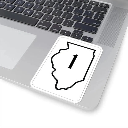 Illinois 1 1950 (Illinois) (Road Sign) STICKER Vinyl Kiss-Cut Decal - The Sticker Space