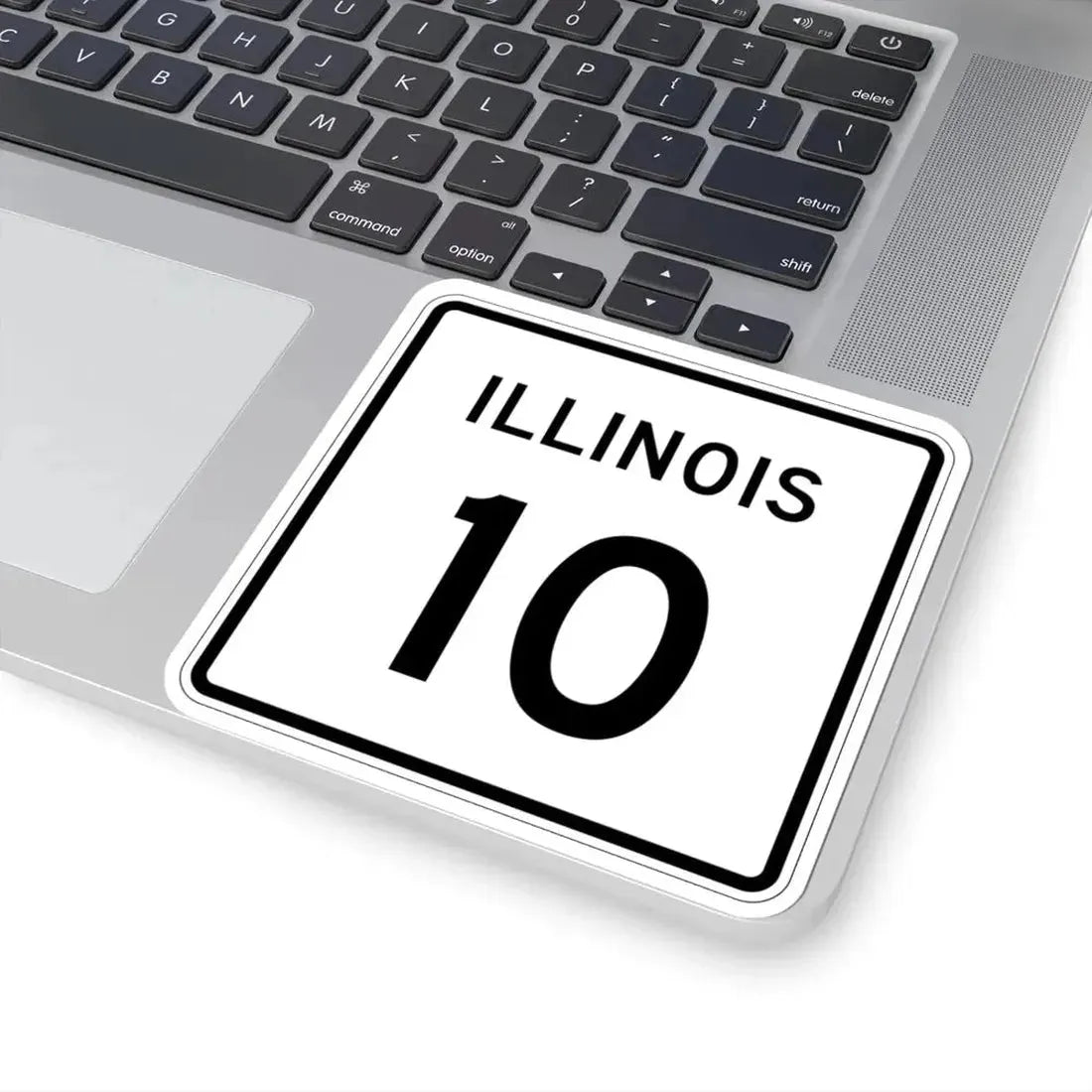 Illinois 10 (Illinois) (Road Sign) STICKER Vinyl Kiss-Cut Decal - The Sticker Space