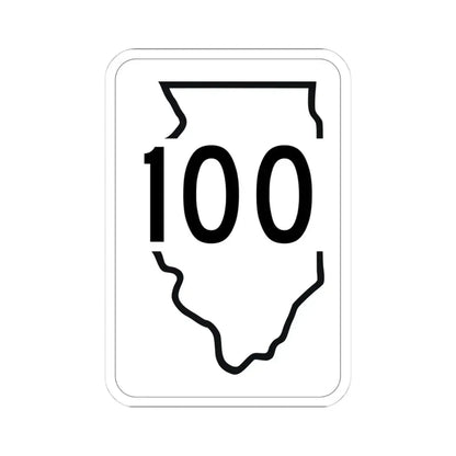 Illinois 100 1950 (Illinois) (Road Sign) STICKER Vinyl Kiss-Cut Decal 4 Inch White - The Sticker Space