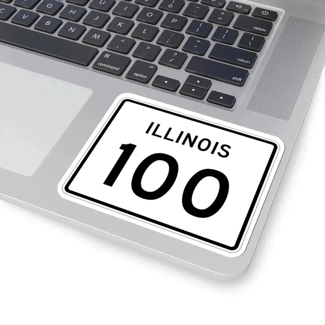 Illinois 100 (Illinois) (Road Sign) STICKER Vinyl Kiss-Cut Decal - The Sticker Space