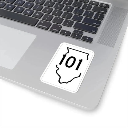 Illinois 101 1950 (Illinois) (Road Sign) STICKER Vinyl Kiss-Cut Decal - The Sticker Space